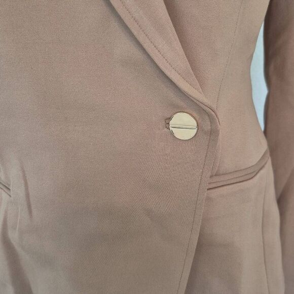 Spanx Women's Perfect Asymmetrical Blazer Toffe Tan Size S - Picture 4 of 12